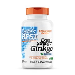 Doctor's Best Extra Strength Ginkgo 120 mg, 120 вегакапсул
