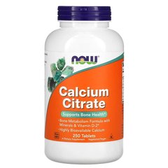 NOW Calcium Citrate Tablets, 250 таблеток