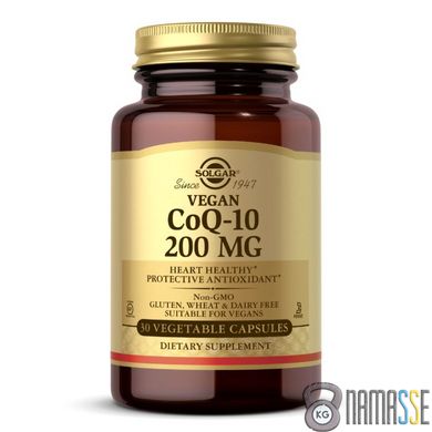 Solgar Vegetarian CoQ-10 200 mg, 30 вегакапсул