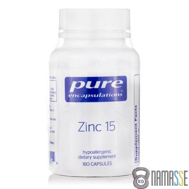 Pure Encapsulations Zinc 15 mg, 180 капсул