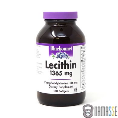 Bluebonnet Nutrition Natural Lecithin 1365 mg, 180 капсул