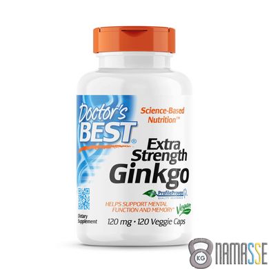 Doctor's Best Extra Strength Ginkgo 120 mg, 120 вегакапсул