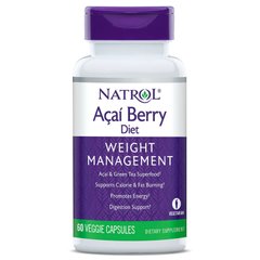 Natrol Acai Berry Diet 500 mg, 60 вегакапсул