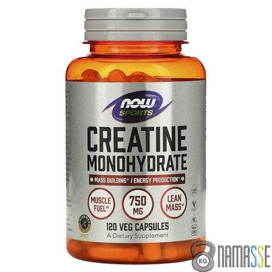 NOW Creatine Monohydrate, 120 вегакапсул