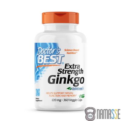 Doctor's Best Extra Strength Ginkgo 120 mg, 360 вегакапсул