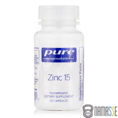 Pure Encapsulations Zinc 15 mg, 60 капсул