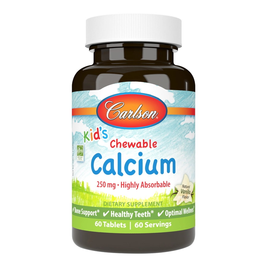 Фото - Прочее спортивное питание Carlson Labs Kid's Chewable Calcium, 60 таблеток 