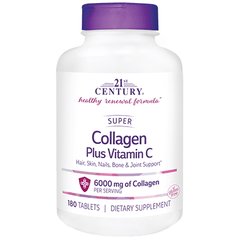 21st Century Super Collagen Plus Vitamin C 6000 mg, 180 таблеток