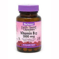 Bluebonnet Nutrition Earth Sweet Chewables Vitamin В12 2000 mcg, 90 жувальних таблеток