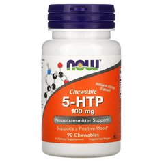 NOW 5-HTP 100 mg, 90 жувальних таблеток