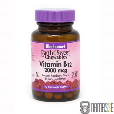 Bluebonnet Nutrition Earth Sweet Chewables Vitamin В12 2000 mcg, 90 жувальних таблеток