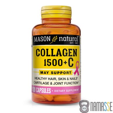 Mason Natural Collagen 1500 + Vitamin C, 120 капсул