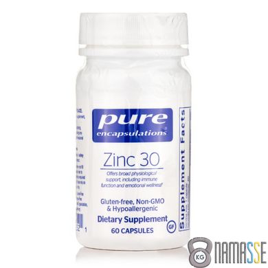 Pure Encapsulations Zinc 30 mg, 60 капсул