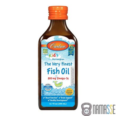 Carlson Labs Kid's The Very Finest Fish Oil, 200 мл Апельсин