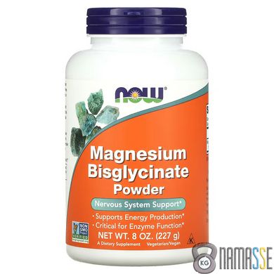 NOW Magnesium Bisglycinate Powder, 227 грам