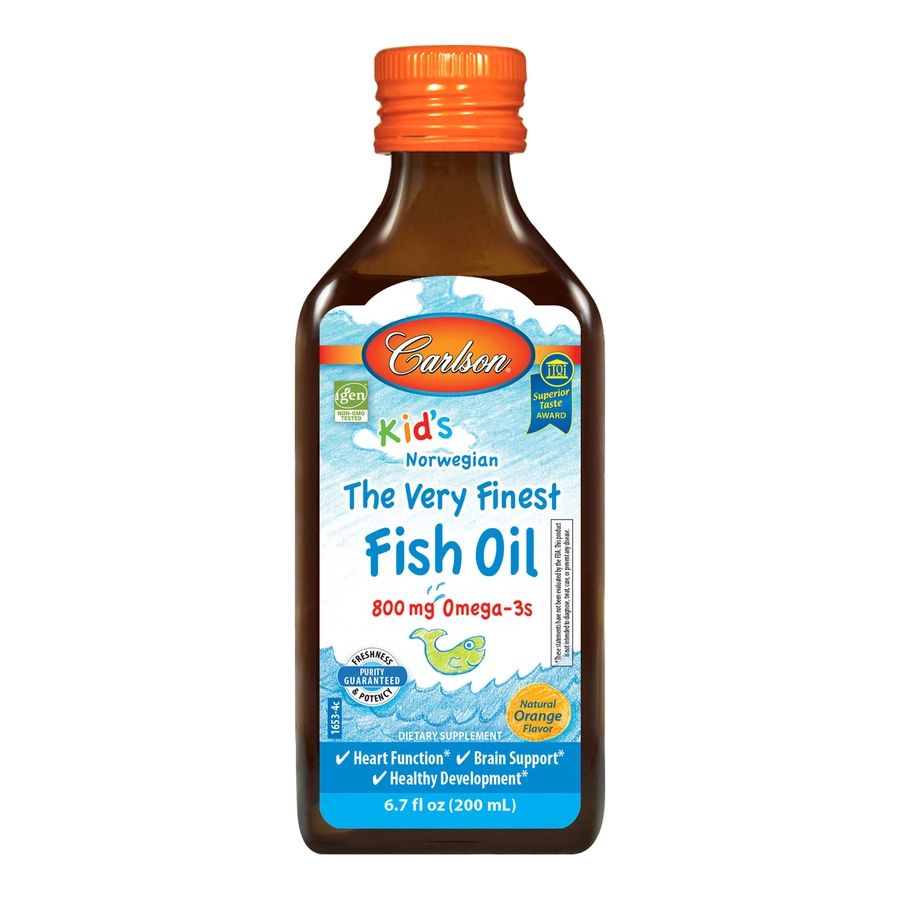 Фото - Прочее спортивное питание Carlson Labs Kid's The Very Finest Fish Oil, 200 мл Апельсин 