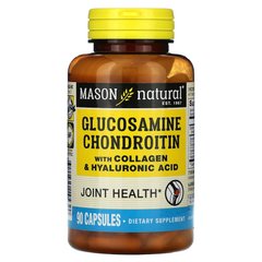 Mason Natural Glucosamine Chondroitin With Collagen & Hyaluronic Acid, 90 капсул