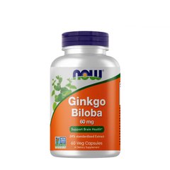 NOW Ginkgo Biloba 60 mg, 60 вегакапсул