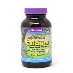 Bluebonnet Nutrition Rainforest Animalz Calcium Magnesium Vitamin D3, 90 жувальних таблеток