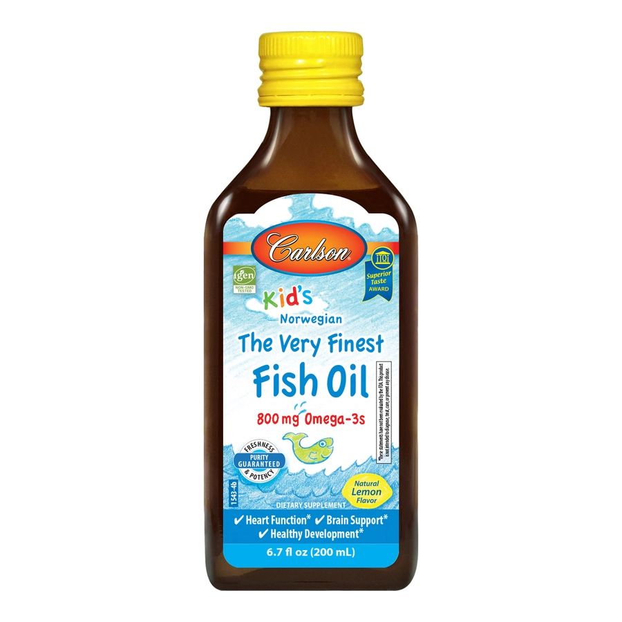 Фото - Прочее спортивное питание Carlson Labs Kid's The Very Finest Fish Oil, 200 мл Лимон 