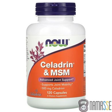 NOW Celadrin & MSM 500 mg, 120 капсул