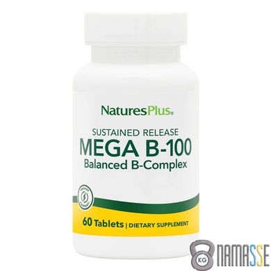 Natures Plus Mega B-100, 60 таблеток