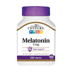 21st Century Melatonin 3 mg, 200 таблеток