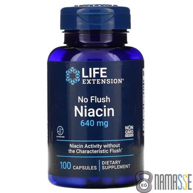 Life Extension No-Flush Niacin, 100 капсул