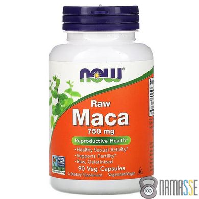 NOW Maca 750 mg Raw, 90 вегакапсул
