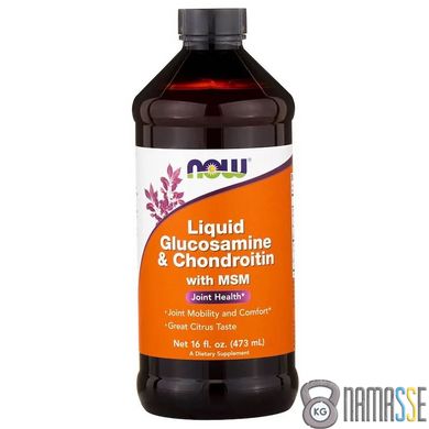 NOW Glucosamine and Chondroitin, 473 мл