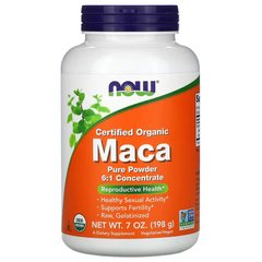 NOW Maca Pure Certified Organic, 198 грам