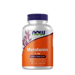 NOW Melatonin 3 мг, 60 вегакапсул
