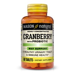 Mason Natural Highly Concentrated Cranberry with Probiotic, 60 таблеток