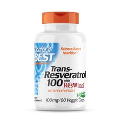 Doctor's Best Trans-Resveratrol with Resvinol 100 mg, 60 вегакапсул