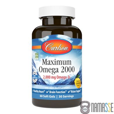 Carlson Labs Maximum Omega 2000, 60 капсул