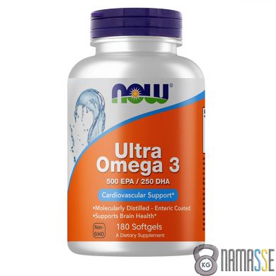 NOW Ultra Omega-3, 180 капсул