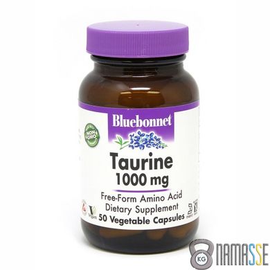 Bluebonnet Taurine 1000 mg, 50 вегакапсул