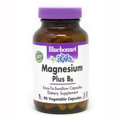 Bluebonnet Nutrition Magnesium plus B6, 90 вегакапсул