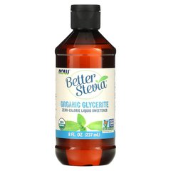 NOW Better Stevia Liquid Sweetener Glycerite, 237 мл