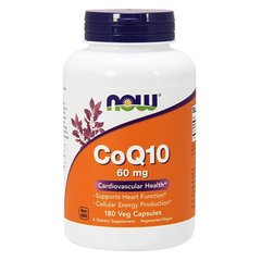 NOW CoQ-10 60 mg, 180 вегакапсул