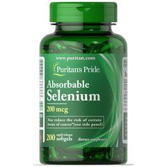 Puritan's Pride Absorbable Selenium 200 mg, 200 капсул