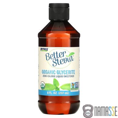 NOW Better Stevia Liquid Sweetener Glycerite, 237 мл
