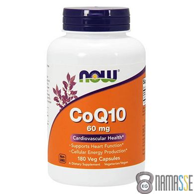 NOW CoQ-10 60 mg, 180 вегакапсул
