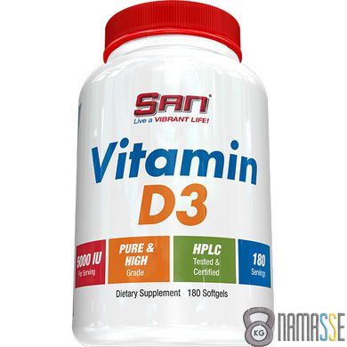 SAN Vitamin D3 1000 IU, 180 капсул