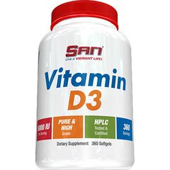 SAN Vitamin D3 5000 IU, 360 капсул