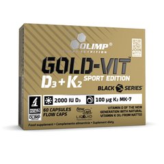 Olimp Gold-Vit D3+K2 Sport Edition, 60 капсул