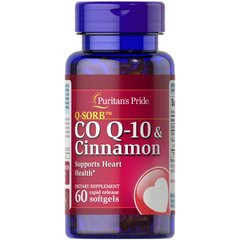 Puritan's Pride CO Q10 with cinamon, 60 капсул