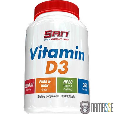 SAN Vitamin D3 5000 IU, 360 капсул