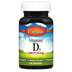 Carlson Labs Vitamin D3 2000 IU, 120 капсул