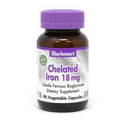 Bluebonnet Albion Chelated Iron 18 mg, 90 вегакапсул